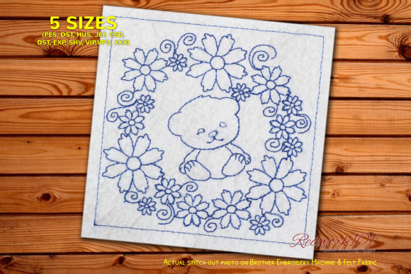 Cute Baby Bear in Floral Circle Review