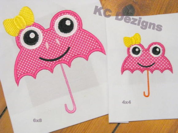 Girl Frog Umbrella: Sweet Applique for Gifts