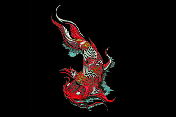 Koi Embroidery Design: A Professional Review