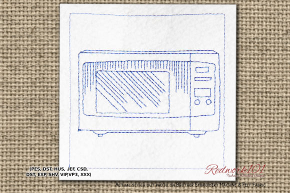 Microwave Oven Redwork: A Craft Fair Seller Review