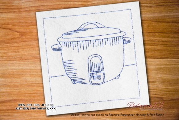 Rice Cooker Bluework: Holiday Embroidery Review