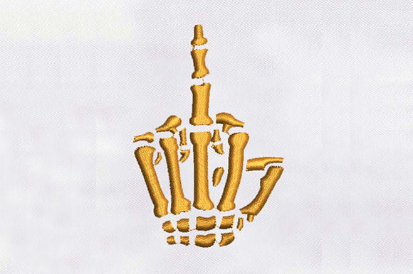 Skeleton Middle Finger: Edgy Embroidery Review