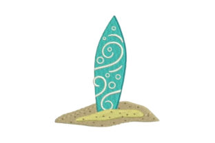 Surfboard in Sand: Coastal Embroidery Review